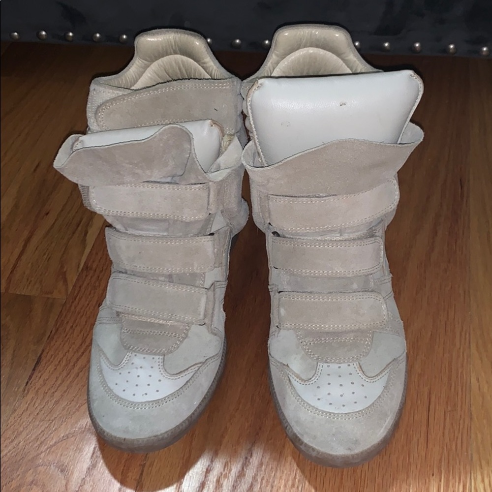Isabel Marant Bekett suede wedge sneakers